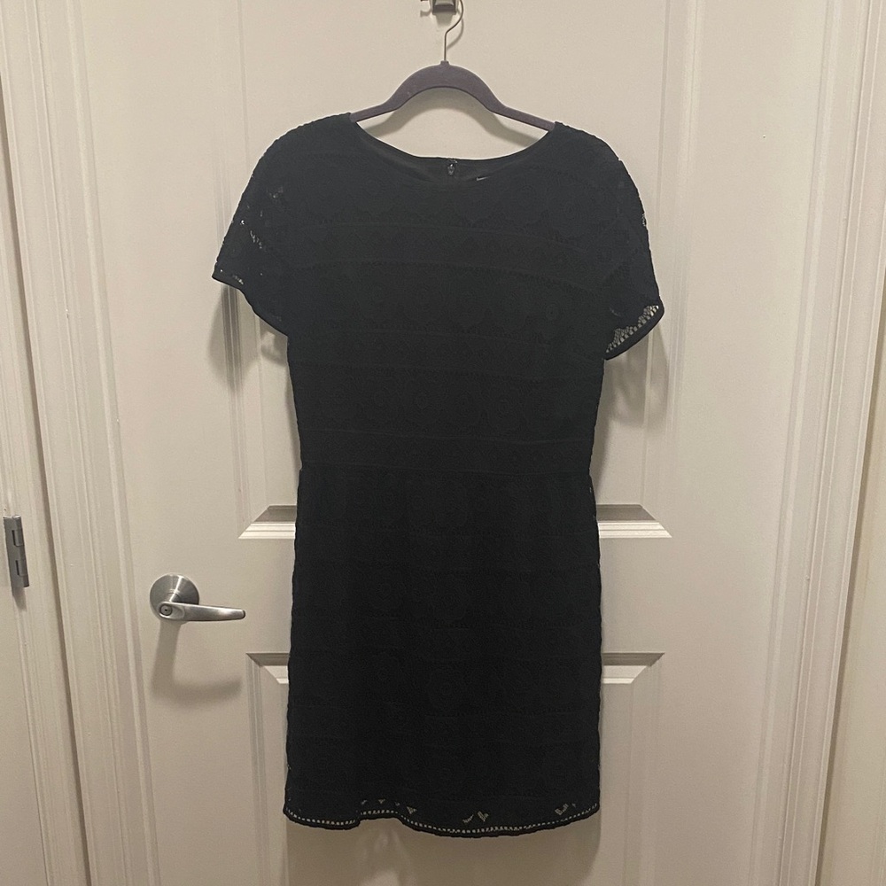 LOFT Black Lace Dress (slightly above knee)
